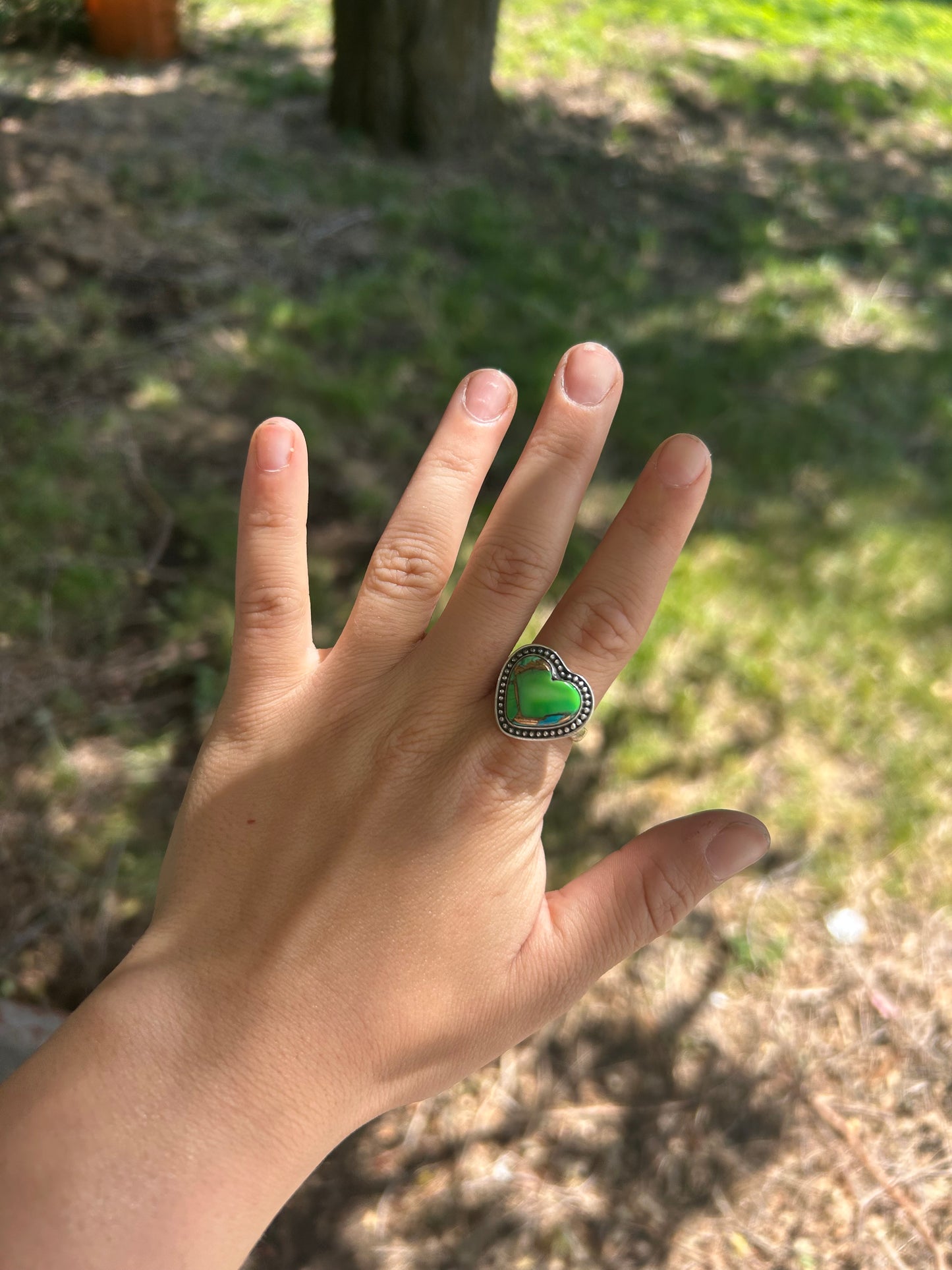 Peacock Dahlia ring 